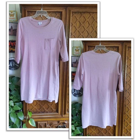3/$15 Love Fire 3/4 Sleeve Sweater Dress with pockets - Blush Pink, Size M - Picture 1 of 16